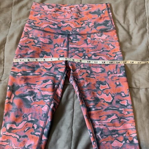 Lululemon leggings wunder train high rise Leggings size Small Pink Multi Yoga - Picture 6 of 9