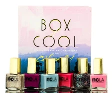 NCLA Box of Cool Nail Polish Set ☆ 6 Must-Have Nail Lacquers ☆ CA Girl NEW Boxed