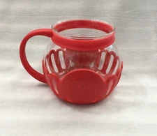 ECOLUTION 1.5 QT. MICROWAVE POPCORN POPPER / MAKER / RED / MISSING LID