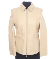 Latini Maria Vittoria Firenze Butterscotch Beige Womens Leather Coat Xxxs Nwt