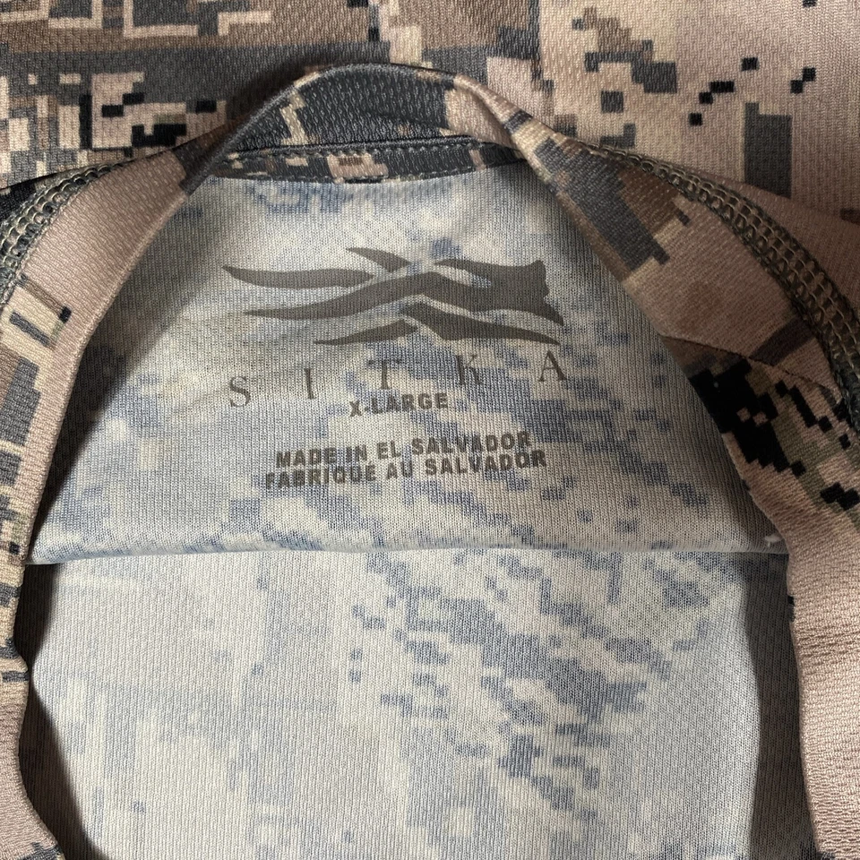 Sitka Shirt Mens XL Green Brown Core Lightweight Crew Camo Hunt Outdoor *Read - Image 3 of 4