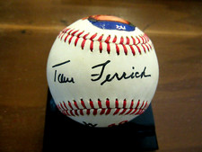 TOM FERRICK 1950 WSC YANKEES SIGNED AUTO VTG MACPHAIL OAL PORTRAIT BASEBALL JSA 