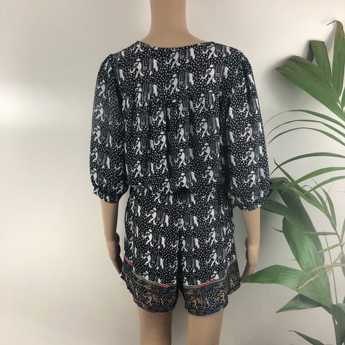 Luka Boho Printed Playsuit Size 10 NWT Romper Hippie - Picture 6 of 8