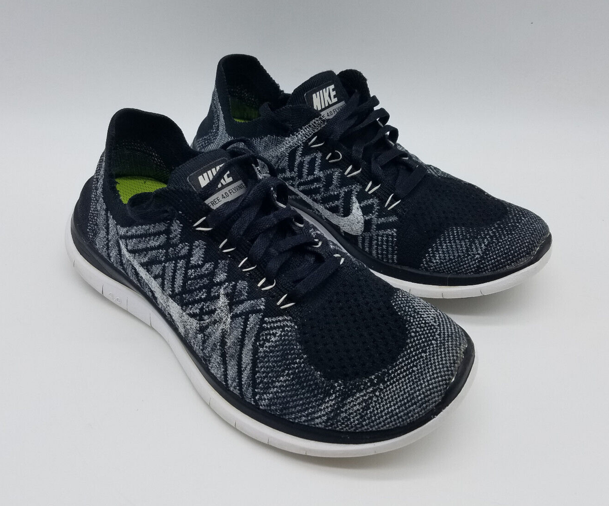 Nike Free Flyknit Women's Size Running Shoes Black White