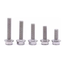 10x 5/16"-18 Stainless Steel Serrated Hex Flange Screws 5/8" 3/4" 1" 1-1/4" B733