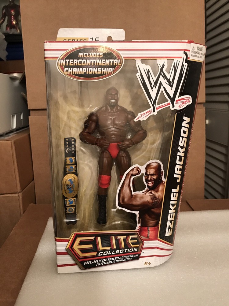 WWE MATTEL Elite Collection Series 16 Ezekiel Jackson Figure Belt RARE MOC NEW