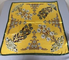 Women  s Silk Satin Scarf Flowers Multi Color Floral Scarves Hijab 35  X 35   49