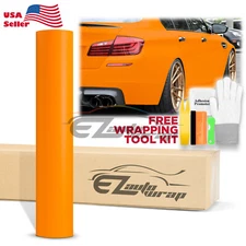 Premium Matte Flat Orange Vinyl Car Wrap Sticker Decal Sheet Film Bubble Free