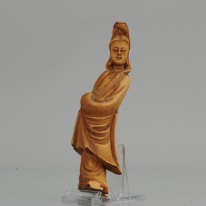 Ca 1900 Chinese Wood Carved Statue figure China Qing or Minguo