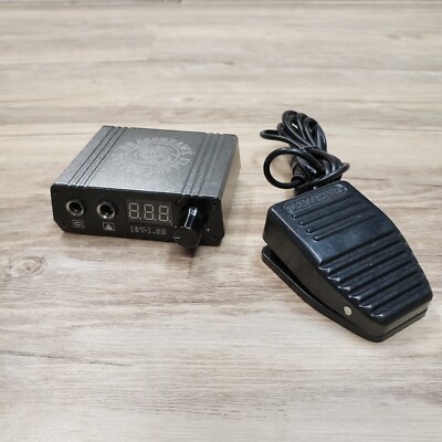 Dragonhawk Tattoo Mini Power Supply W/ Pedal Control  Works Needs 2 Prong Plug