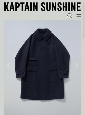 KAPTAIN SUNSHINE Traveller Coat Size 36 dark blue 100% Wool KAPTAIN SUNSHINE Traveller Coat Size 36 dark blue 100% Wool
