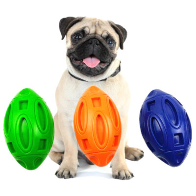 Dog Toys for Aggressive Chewers: Rubber Interactive Puppy Ball with Squeaker,Almost Indestructible Tough Durable Pet Chew Toys-ORANGE