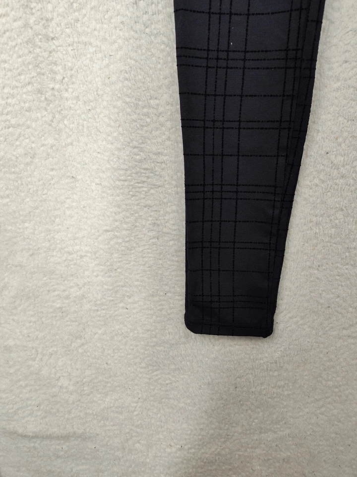 Leggings Liz Claiborne Studio para mujer medianos negros a cuadros mezcla de rayón elásticos ajustados Foto 4 de 4
