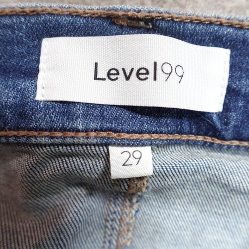 Level 99 Womens Jeans 29 Blue Dahlia Flare Mid Rise NEW - Picture 10 of 14