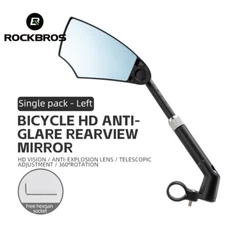 RockBros MTB Road Bike Rearview Mirror Bicycle Rear View Mirrors 360°Convex Side