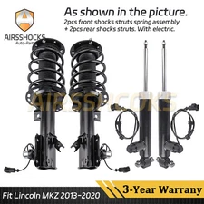 4Pcs Front & Rear Shock Absorber Struts Assys For Lincoln MKZ 2013-2020 Electric