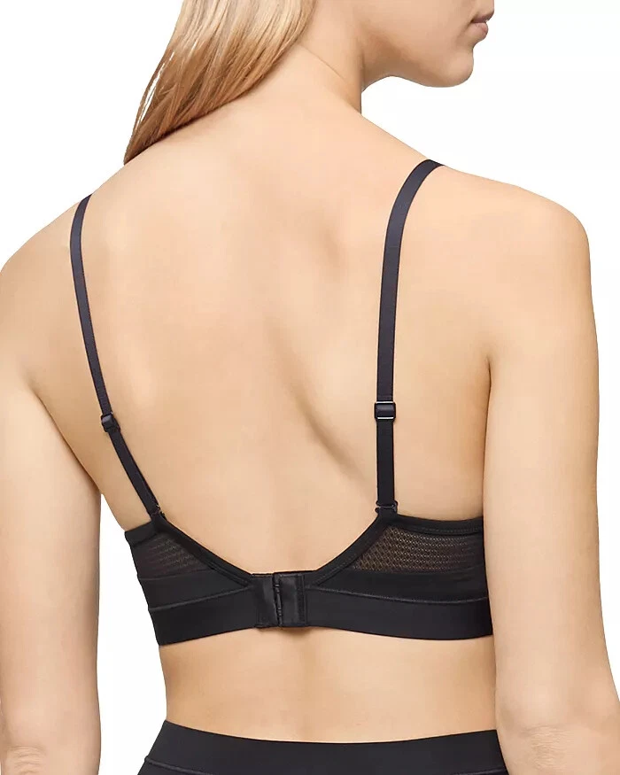 Bralette para mujer Calvin Klein ajuste perfecto flexible ligeramente forrado QF6350 precio de venta sugerido por el fabricante $48 Foto 4 de 4
