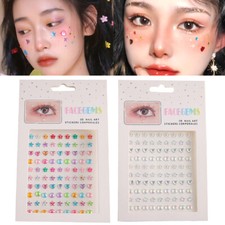 Rhinestone Tattoo Sticker Makeup Love Star Drill Face Sticker Eye Patch Dri 