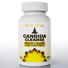 Pure Peak Candida Cleanse - Gut & Colon Support 60 Capsules - for Men & Women