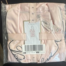 Victoria's Secret Signature Satin Pajama Set Pink Short Sleeve Medium