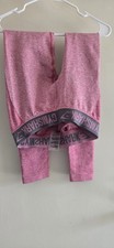 Gymshark Ankle Leggings Pink/Gray Womens S Yoga