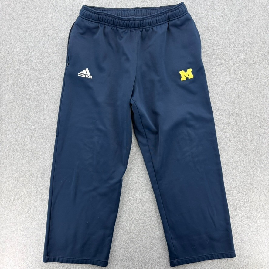 Adidas Climawarm Team Issued Michigan Wolverines Sweat Pants Size Medium