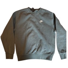 NIKE Swoosh Men's Blue Label Sweatshirt MEDIUM Y2K Vintage Crew Neck