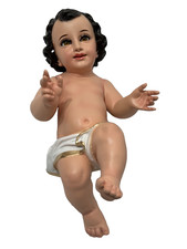 Niño Jesus 12" Manos Movibles ,Ojos De Vidrio Baby Jesus Eyeglass , Movable Arms
