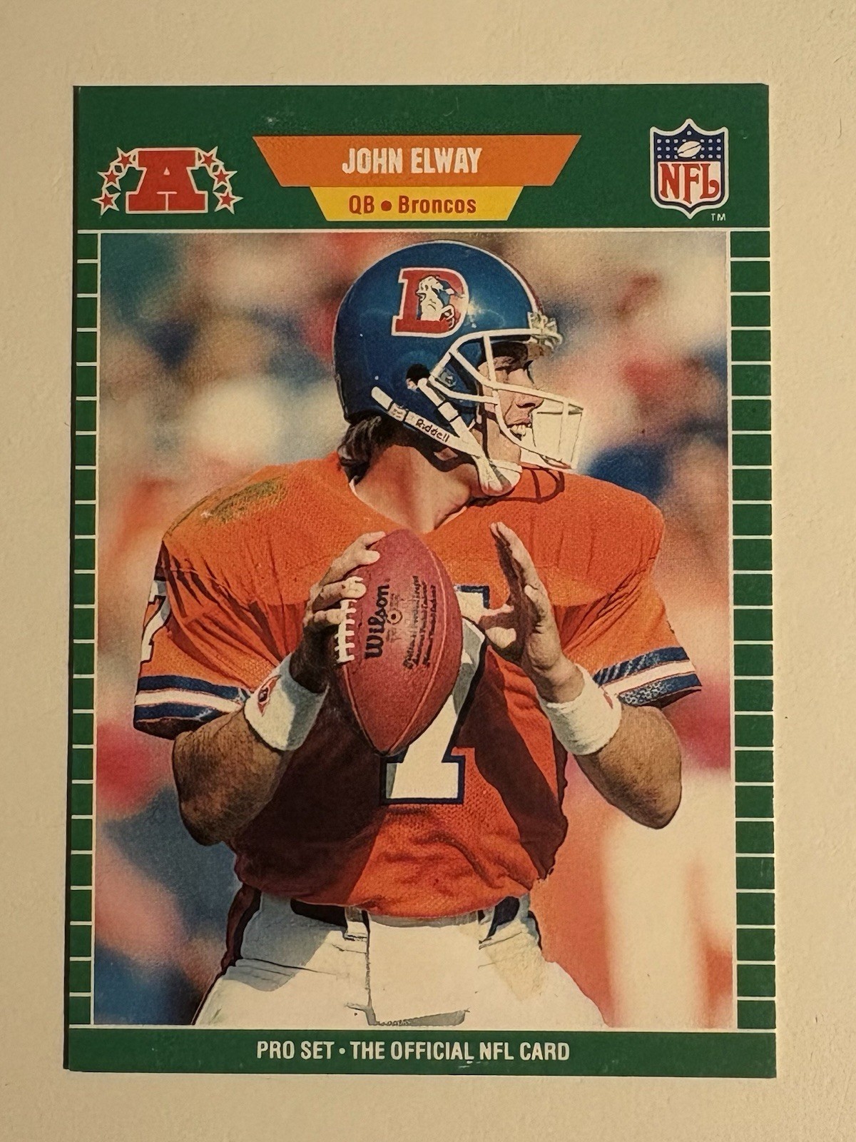 1989 Pro Set John Elway #100 Broncos