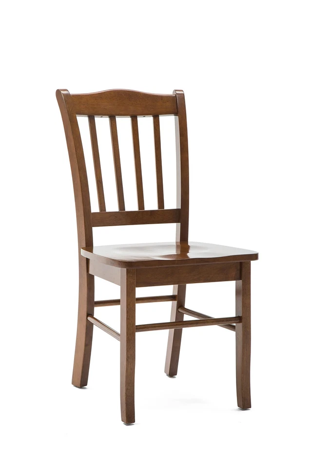 Sillas laterales de comedor con coctelera, juego de 2 - nogal Foto 2 de 4