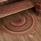 Accent Rug Cider Mill Jute Primitive 16.5x33 Half Cir No Slip Floor VHC Brands