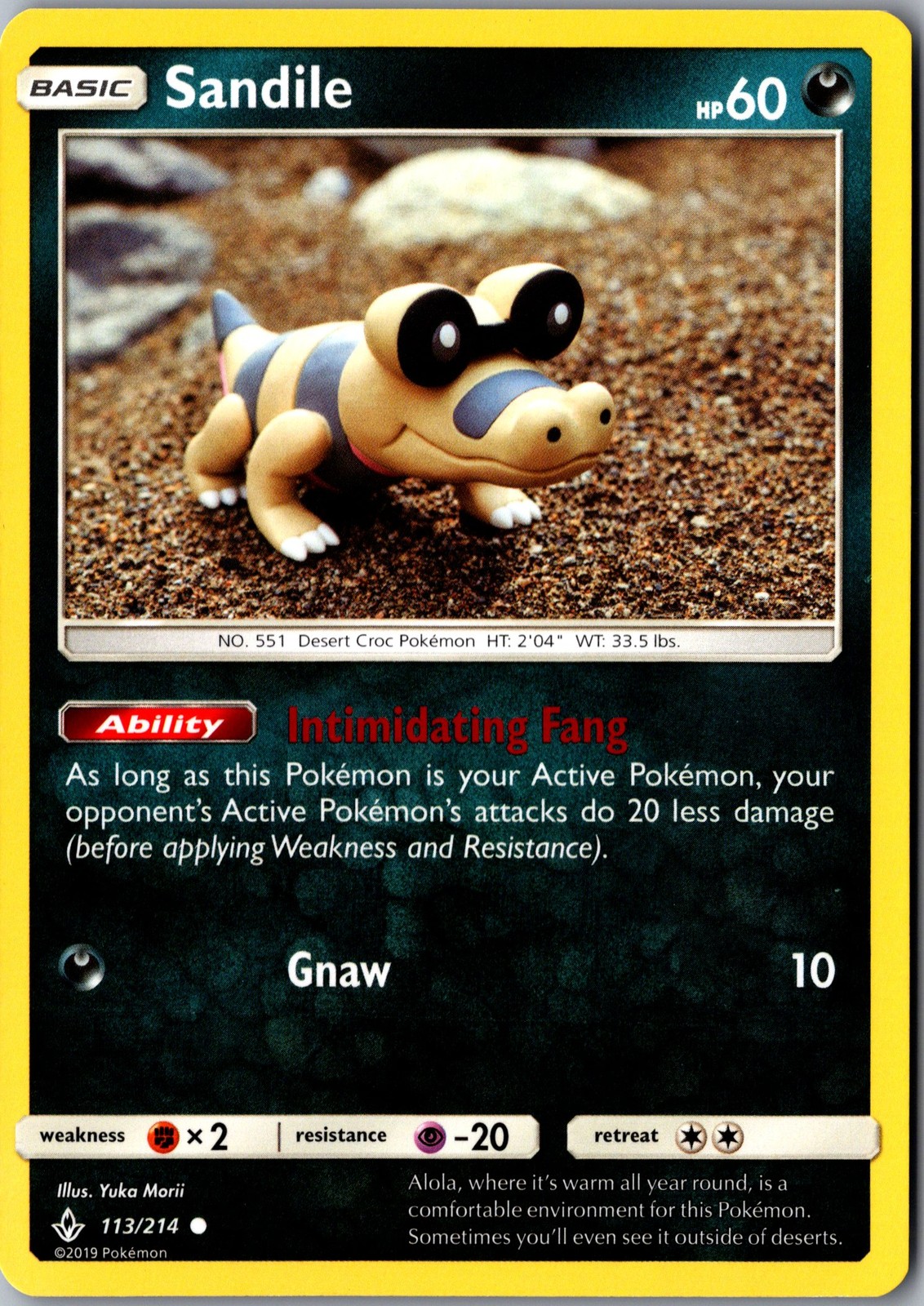 Sandile 113/214 Common Unbroken Bonds Lightly Played Pokemon Card TCG Single