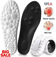 4D Memory Foam Shoe Insoles Orthotic Inserts for Men Women Perfect for Sports