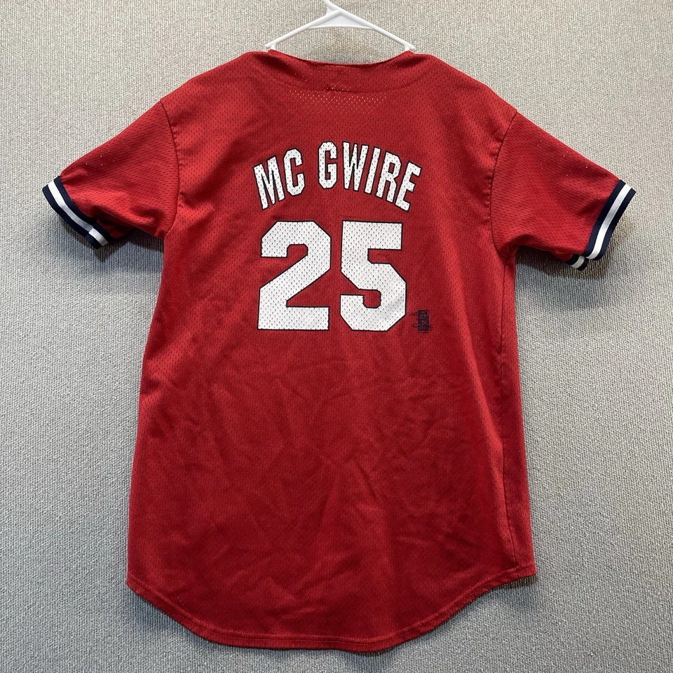 复古圣路易斯红雀队 Mark Mcgwire Majestic MLB 成人中号棒球服 — 第 2/4 张图片