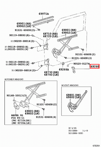 Genuine LandCruiser 79 78 76 75 70 Series Front Door Window Regulator Handle x2 - Picture 6 of 8