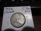 Canada 1950 - 25 Cent Quarter Canadian Coin - 80% Silver