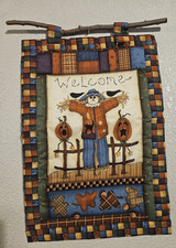 Welcome Fall Scarecrow Wall Hanging
