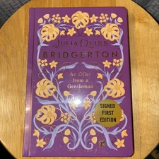 JULIA QUINN Bridgerton AN OFFER FROM A GENTLEMAN Deluxe SIGNED First Edition NIP