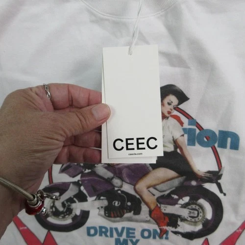 Exploration Motorcycle Shirt Mens Small White CEEC Drive On Graphic Tee NWT image 7