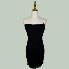forever 21 black mini dress mesh wire corset layered coquette Y2K goth festival
