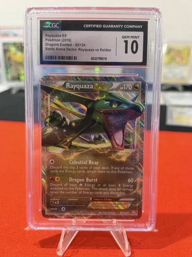Pokemon CGC 10 Rayquaza EX Ultra Rare 2012 85/124 Dragons Exalted English 2016🔥