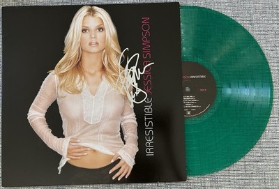 JESSICA SIMPSON SIGNED LP VINYL IRRESISTIBLE RARE ICON - BECKETT COA