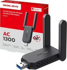 Tp-Link MA32H Wifi USB Ac1300Mbps, Chiavetta Wifi per PC Fisso, 2 Antenne Ad Alt