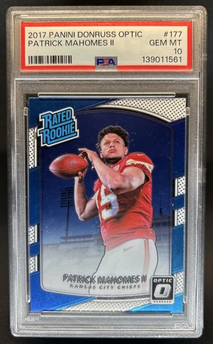 2017 Panini Donruss Optic Patrick Mahomes II RC Rated Rookie #177 Chiefs PSA 10