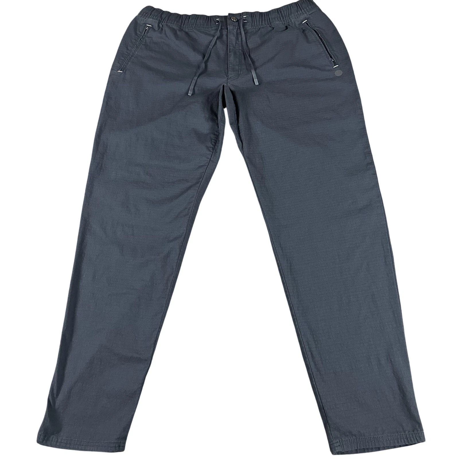 LL Bean Pants Mens XL 34 Gray Ripstop Drawstring Elastic Waist Outdoor Hiking