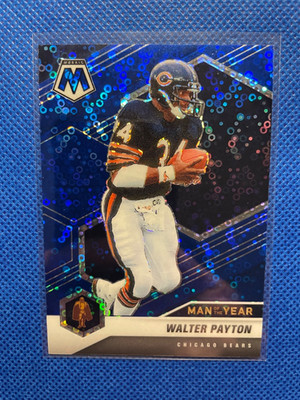 2021 Panini Mosaic Prizm Walter Payton HOF No Huddle Blue /75 NFL Bears #261