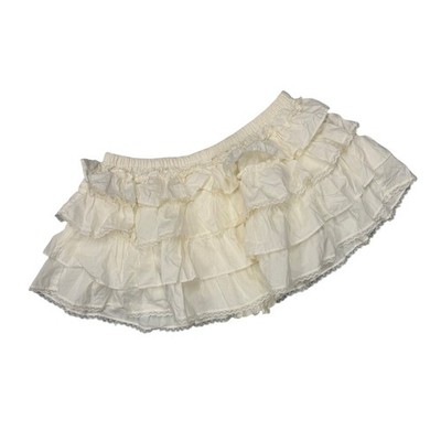 Sunday Best Theo Poplin Micro Mini Skirt With Bloomers Ruffle Birch XS