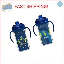 Dr. Brown's Milestones Hard Spout Insulated Sippy Cup with Handles, Blue, 10 oz,