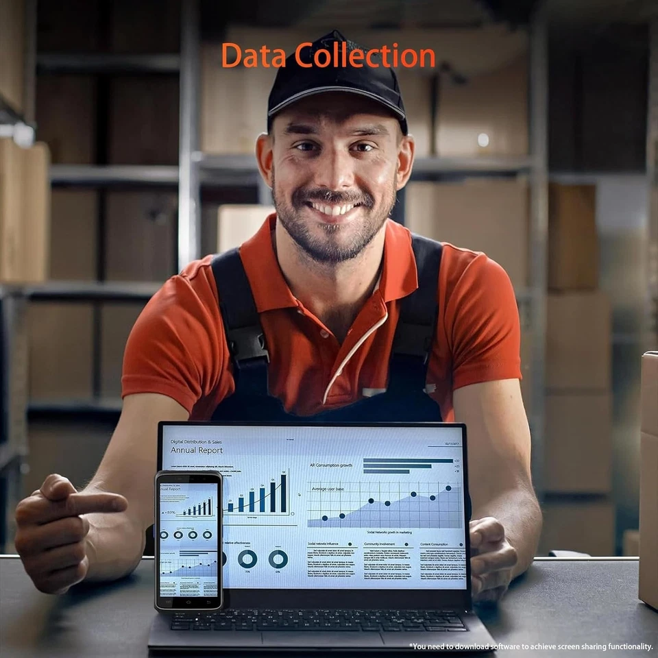 Farset G47 PDA Handheld Barcode Scanner Android 12 Honeywell N6603 WiFi 5 4G LTE - Image 4 of 4