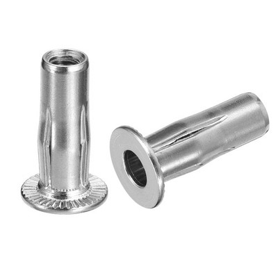 2pcs M6 Multi-Grip Rivet Nuts Pre-Bulbed Insert Nut 304 Stainless Steel